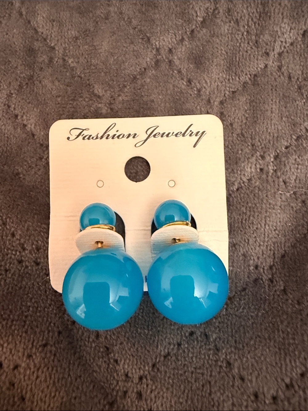 Fashion Jewelry Bright Turquoise Double-Stud Earrings
